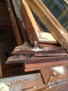 Double hung sashes in a pile